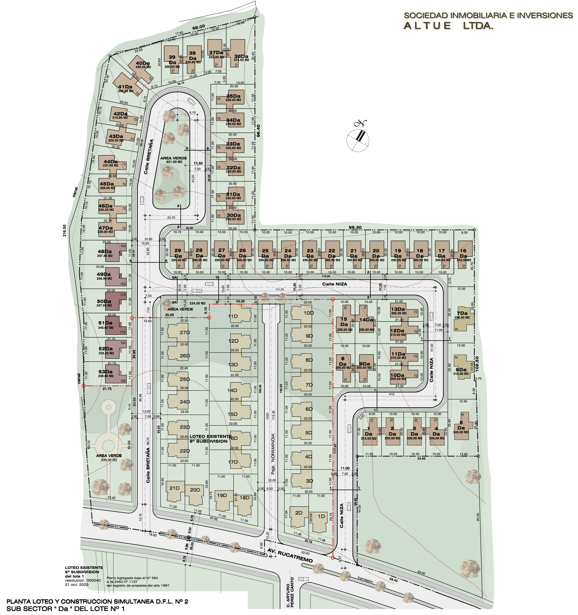 Plano del Parque Residencial Rucatremo