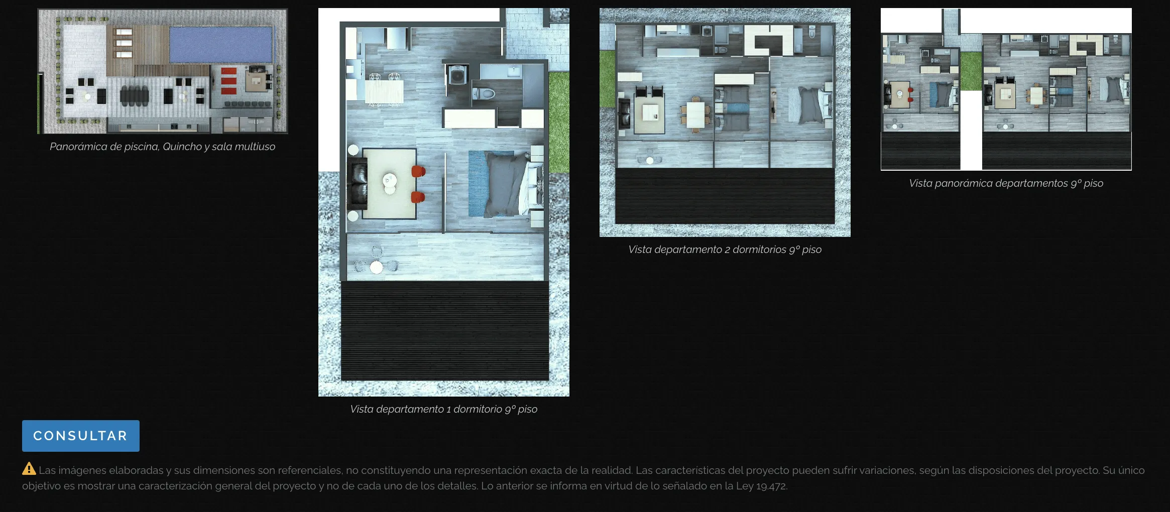 Plano Quincho, piscina y sala multiuso